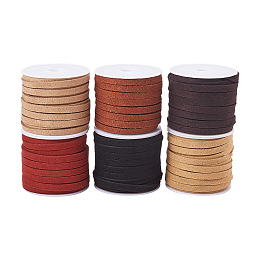  BeadsTreasure Red Suede Cord Lace Leather Cord for Jewelry  Making 3x1.5 mm-20 Feet.