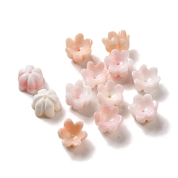 Seashell Beads, Flower, Misty Rose, 7~8x4.5mm, Hole: 0.8mm