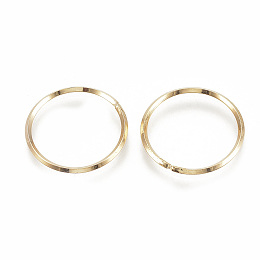 Honeyhandy Brass Linking Rings, Ring, Nickel Free, Real 18K Gold Plated, 20x1.5mm