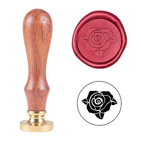 PH PandaHall Rose Flower Wax Seal Stamp Vintage Retro Flower Sealing Stamp for Valentine's Day Embellishment of Envelopes, Invitations, Gift Packing, Wine Package