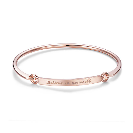 SWEETIEE  Rose Gold Plated Carved Bracelet 