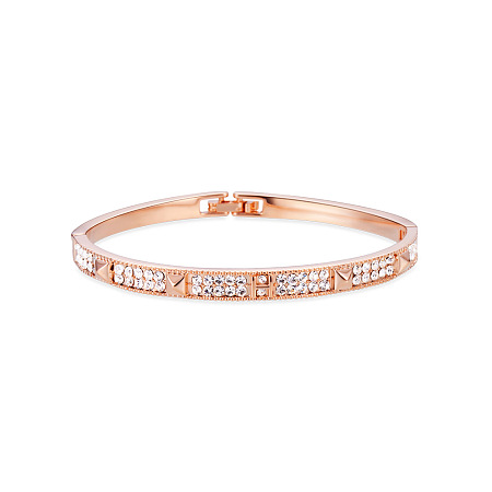 SWEETIEE Elegant Fashion Rose Gold Plated Bracelet with Micro Pave AAA Cubic Zirconia