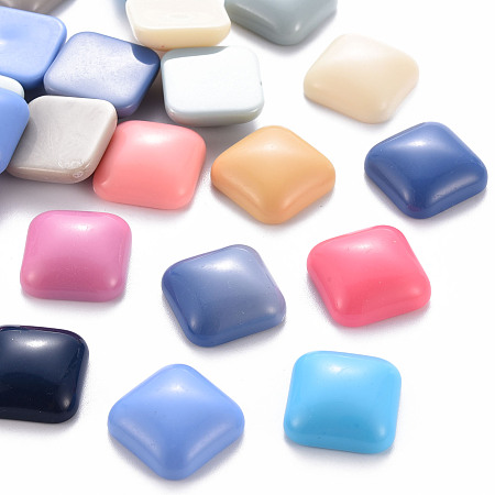 Arricraft Opaque Acrylic Cabochons, Square, Mixed Color, 17.5x17.5x7mm, about 285pcs/500g