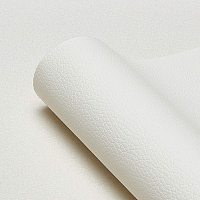 BENECREAT 13x 55 Inches White Faux PU Leather Fabric Sheet Litchi Fabric Canvas Back for Bag, Hat, Jewelry, Hair Crafts, Sewing and Decorations