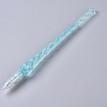 5D Diamond Painting Point Drill Pen, Cross Stitch Accessories Embroidery Tool,  Twist Shape, Cyan, 177x7.5~14mm