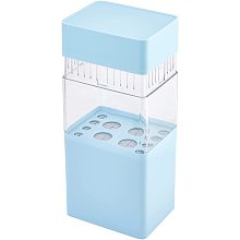 OLYCRAFT Makeup Brush Holder Makeup Brush Storage Organizer With Lid Makeup Brush Air Drying and Storage Box Portable Waterproof Dust-proof Cosmetic Brush Organizer for Vanity Bathroom Travel - Blue