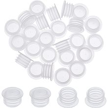 GORGECRAFT 25PCS Salt and Pepper Shaker Stoppers Plastic Salt Shaker Plug Stopper 1/2 Inch Replacement Plug Bottle Caps Reusable Clear Round End Cap for Bottles Pipes Flower Pots