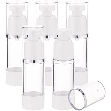 Plastic Empty Refillable Airless Pump Bottle, Travel Lotion Foundation Containers, Column, Clear, 3.3x11.9cm, Capacity: 30ml(1.01fl. oz)