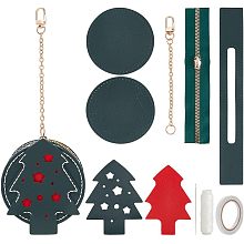 WADORN DIY Coin Purse Making Kit, DIY Crafts Lovely Change Purse Sewing Materials DIY Christmas Tree Pattern Purse Making Accessories for Birthday Christmas Gifts, 3.9x4.7x1.7 Inch, Christmas Tree