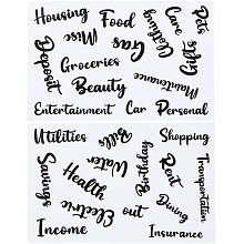 GORGECRAFT 116Pcs Cash Envelope Labels Stickers A6 Budget Binder Labels Black Words Money Organizer Category Letter Stickers for Finance Planner Budget Saving Challenge Sinking Funds Daily Expenses