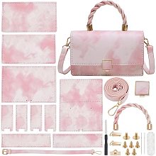 WADORN DIY Handbag Making Kit, PU Leather Shoulder Bag Sewing Craft Materials DIY Women Personalized Crossbody Bag Making Accessory Knitting Crochet Bag Making Complete Kit Handicraft Gift, Pink