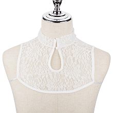 GORGECRAFT White Detachable Lady's False Collars Clothes Hollow-Out Neckline Trim Floral Lace Trim Sewing Applique Edge for Women Lady Summer Dress Suit Uniform Costume Sewing DIY Garment Accessories