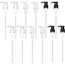 GORGECRAFT 12Pcs 3 Colors Dispensing Pump Universal Refillable Bottles Plastic Dispenser Pumps Liquid Gallon Lids Top Replacement for Shampoo Conditioner Sanitizer Lotion Cream, Fits 0.94"(24MM) Neck