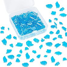 OLYCRAFT 150g Ice Crack Ceramic Mosaic Tiles Crystal Mosaic Glass Pieces Glass Fragments for DIY Crafts Plates Picture Frames Flowerpots Handmade Home Decoration - Sky Blue