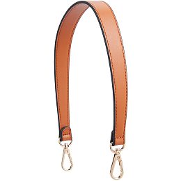 WADORN Leather Purse Handle, 19.5 Inch PU Leather Bag Strap Short Shoulder Bag Straps Replacement Handbag Strap Tote Bag Strap with Swivel Clasps DIY Purse Making Supplies, Brown