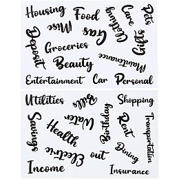 GORGECRAFT 116Pcs Cash Envelope Labels Stickers A6 Budget Binder Labels Black Words Money Organizer Category Letter Stickers for Finance Planner Budget Saving Challenge Sinking Funds Daily Expenses