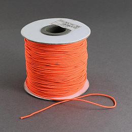 Honeyhandy Round Elastic Cord, with Nylon Outside and Rubber Inside, Orange Red, 2mm, about 43.74 yards(40m)/roll