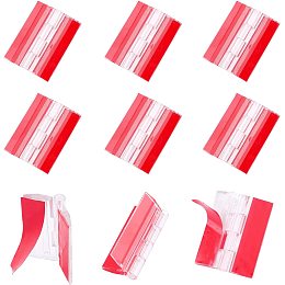 AHANDMAKER 10 Pcs Acrylic Self Adhesive Hinges, 1.77 inch Clear Continuous Piano Hinge, for DIY Transparent Box Storage Box Display Stand