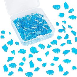 OLYCRAFT 150g Ice Crack Ceramic Mosaic Tiles Crystal Mosaic Glass Pieces Glass Fragments for DIY Crafts Plates Picture Frames Flowerpots Handmade Home Decoration - Sky Blue