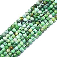 Natural Variscite Beads Strands, Round, 6mm, Hole: 0.8mm, about 67pcs/strand, 15.55 inch(39.5cm)