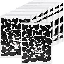 OLYCRAFT 900pcs/30 Sheets Cow Print Sticker Self-Adhesive Cow Pattern Stickers Removable Waterproof Black Spot Sticker Cow Patches Animal DIY Sticker for Water Bottle Scrapbooking Guitar Decorations