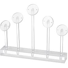 FINGERINSPIRE Acrylic Jewelry Tower 4.5 Inch/11.5cm 5 Tier Rotatable Earring Display Stand with Round Tray White Jewelry Display Holer Stand for Earring Display Home Organization