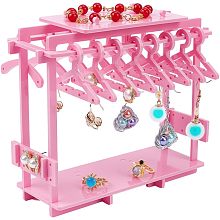 PandaHall Elite 48 Holes Earring Stand Earring Hanger Rack Acrylic Earring Hanger Rack with Mini Hangers Earring Hanging Organizer for Selling Woman Earring Ear Stud Merchant Show