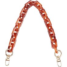 Arricraft Bag Chain Handle for Purse Acrylic Handbag Chain Replacement Chunky Resin Bag Handle Purse Making Accessories Bag Decoration Chain Bag Charms(Amber Brown)