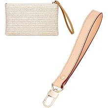 WADORN Leather Wristlet Strap, 8.2 Inch PU Leather Keychain Holder Cellphone Purse Hand Wrist Strap Key Wallet Wrist Lanyard Replacement Clutch Bag Wristlet for Men Women, Apricot