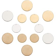 SUNNYCLUE 3 Colors 2 Size Stainless Steel Blank Stamping Tag Charms Pendants 20mm 25mm Flat Round Metal Pendants for Earring Bracelet Necklace Pendant Charm Jewelry Making