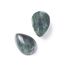 Honeyhandy Natural Seraphinite Cabochons, Teardrop, 14x10x5~5.5mm