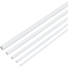 OLYCRAFT 30Pcs ABS Plastic Hollow Round Tubes 12" Length Plastic Round Bar Rods 3mm 4mm 5mm 6mm 8mm Round Hollow Bar for DIY Handmade Sand Table Material Model Building