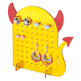 PandaHall Elite Jewelry Organizer Stand, 72 Holes Monster Earring Holder Stand Acrylic Ear Studs Display Rack Beautiful Earring Storage Board Jewelry Stand for Retail Show Personal Exhibition