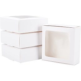 Small round boxes with windows for bracelet packaging
