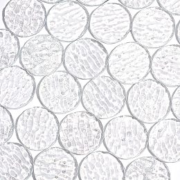 OLYCRAFT 30pcs Glass Mosaic Tiles 1 Inch Glass Hangings Ornament Clear Mosaic Tiles with Water Ripple Texture Crystal Mosaic Glass Tiles for Glass Wind Chime Supplies DIY Art Crafts