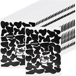 OLYCRAFT 900pcs/30 Sheets Cow Print Sticker Self-Adhesive Cow Pattern Stickers Removable Waterproof Black Spot Sticker Cow Patches Animal DIY Sticker for Water Bottle Scrapbooking Guitar Decorations