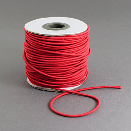 Honeyhandy Round Elastic Cord, with Nylon Outside and Rubber Inside, Red, 2mm, about 43.74 yards(40m)/roll