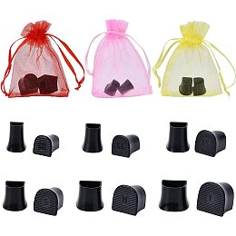 GORGECRAFT 12 Pairs 6 Sizes High Heel Protectors Shoe Heel Savers Stoppers Covers for Weddings Parties Outdoor Events Avoid Falling, Black