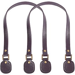 CHGCRAFT 2Pcs PU Leather Bag Strap Imitation Leather Purse Handles Handbags Strap Replacement Handbag Decoration Bags Straps Coconut Brown