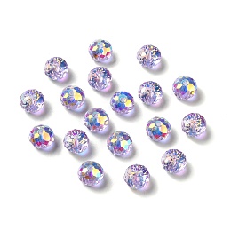 Honeyhandy Glass Imitation Austrian Crystal Beads, Faceted, Rondelle, Orchid, 8x6mm, Hole: 1mm