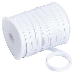 GORGECRAFT 87.5 Yards/ 80m Satin Bias Tape 10mm Double Fold Bias Tape White Binding Bias Ribbon for Home DIY Garment Sewing Seaming Hemming Piping Quilting Crafts Supplies