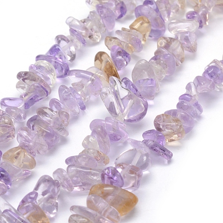 Honeyhandy Natural Ametrine Beads Strands, Grade A, Chip, 5~8mm, Hole: 1mm, about 33 inch(84cm)