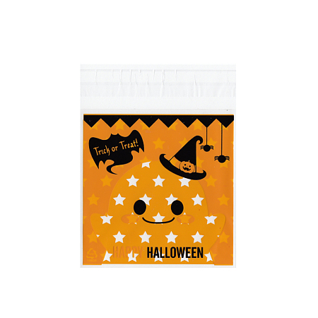 Honeyhandy Rectangle OPP Cellophane Bags for Halloween, Goldenrod, 12.9x10.1cm, Unilateral Thickness: 0.035mm, Inner Measure: 10x10.1cm, about 95~100pcs/bag