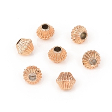 Honeyhandy Bicone Alloy Beads, Golden, 6x7mm, Hole: 3mm