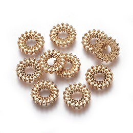 Honeyhandy Alloy European Beads, Large Hole Beads, Donut, Light Gold, 13.5x3mm, Hole: 5mm