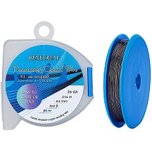 BENECREAT 26 Gauge 262 Feet/87 Yard Tarnish Resistant Copper Wire Black Jewelry Wire for Beading DIY Halloween Project, Gunmetal