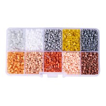 ARRICRAFT 1 Box(About 5000pcs) 10 Colors Tube Melty Beads PE DIY Fuse Beads Refills Hama Beads for Kids Craft Making 3~3.3x2.5~2.6mm- Mixed Color