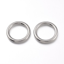 Honeyhandy 304 Stainless Steel Linking Rings, Round Ring, Stainless Steel Color, 25.5x3mm, Inner Diameter: 18.5mm