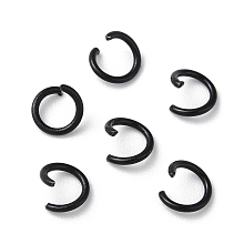 Honeyhandy Ion Plating(IP) 304 Stainless Steel Open Jump Rings, Black, 17 Gauge,4x0.6mm