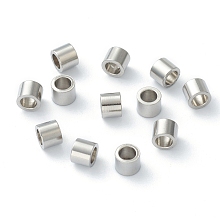 Honeyhandy 304 Stainless Steel Spacer Beads, Tube, Stainless Steel Color, 5x4mm, Hole: 3mm